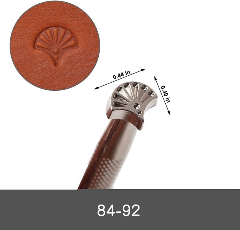 PANSHIYON Leather Stamps,2 Pcs Professional Leather Border Stamping Tools for Craft Working(109+84-92) - Image 3